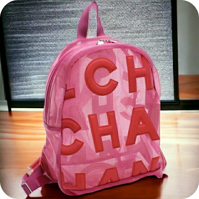 シャネル リュック レディース ナイロンメッシュ イタリア AS0422 ピンク バッグ CHAAS0422011
