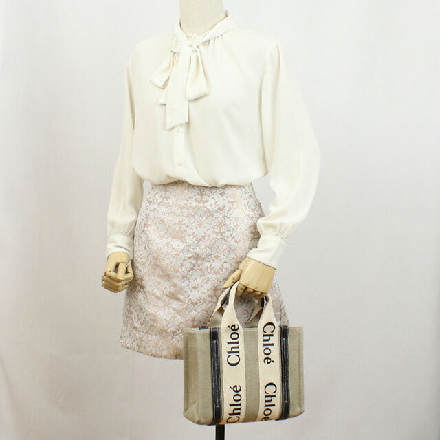 クロエ トートバッグ レディース ブランド CHLOE イタリア CHC22AS397I26 WHITE-BLUE 1 ベージュ系 ネイビー系 バッグ CHL22AS397I26041