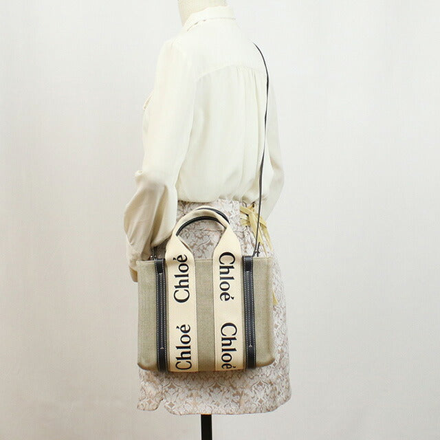 クロエ トートバッグ レディース ブランド CHLOE イタリア CHC22AS397I26 WHITE-BLUE 1 ベージュ系 ネイビー系 バッグ CHL22AS397I26041