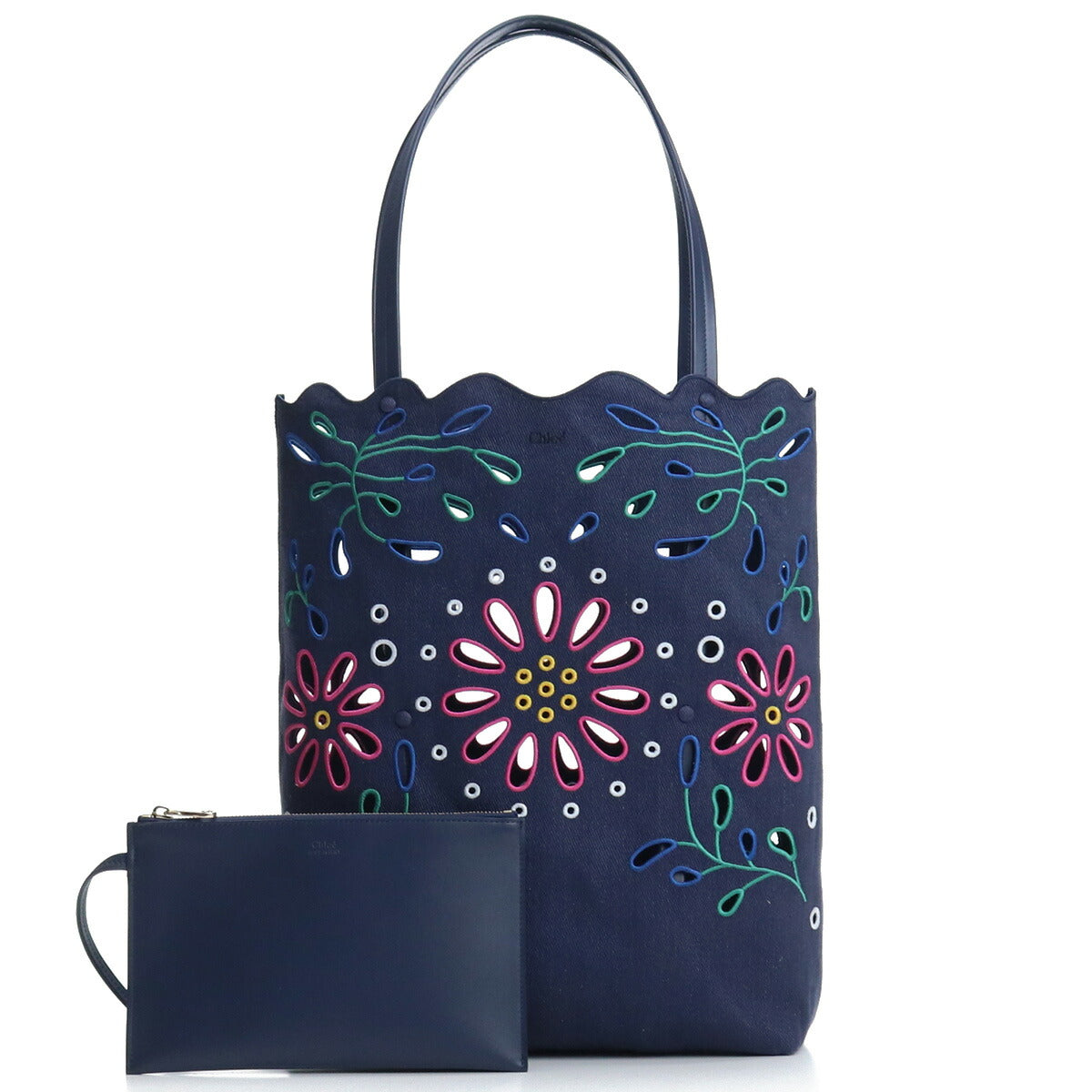 クロエ トートバッグ レディース リネン イタリア CHC22SS492G24 NAVY ネイビー系 バッグ CHL22SS492G24011