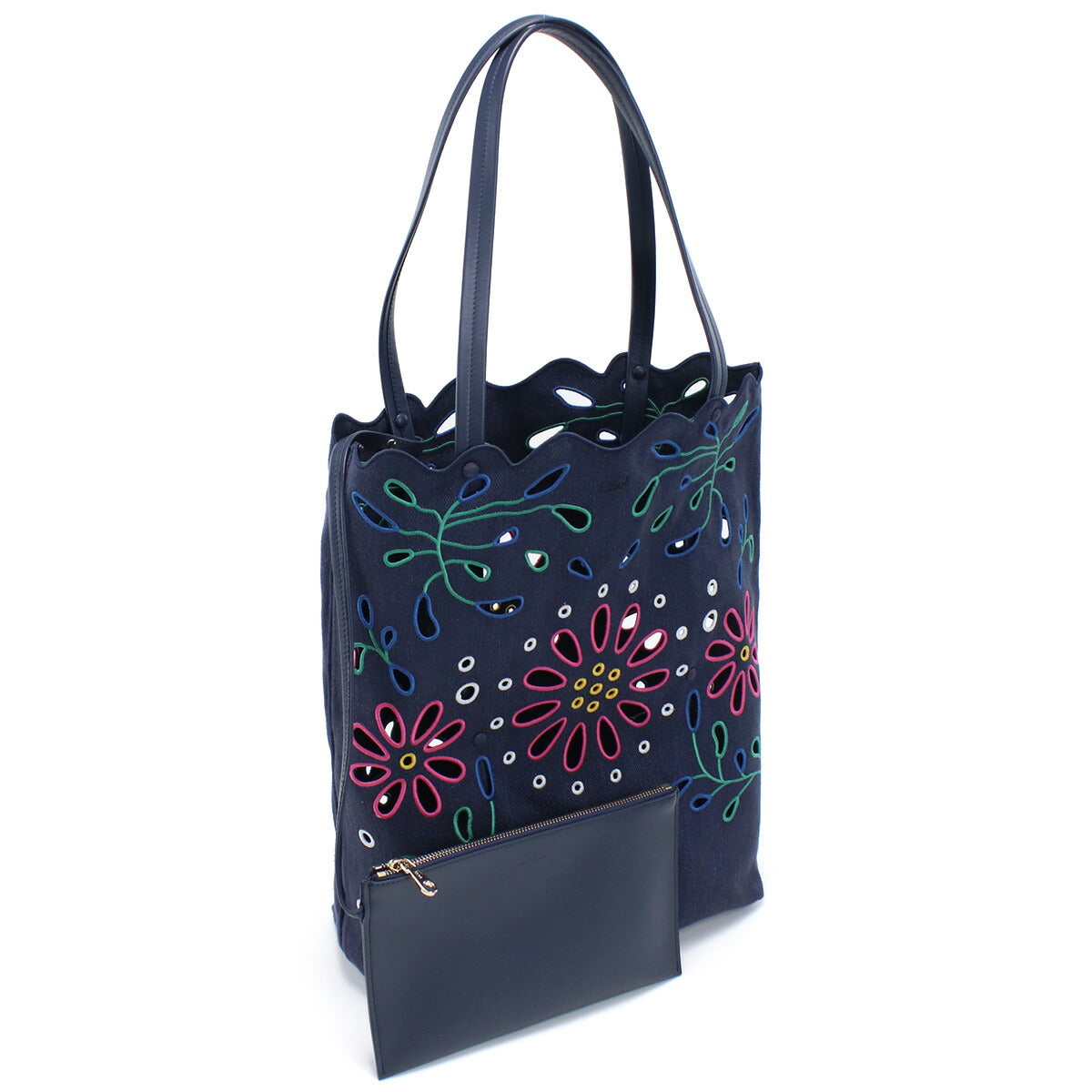 クロエ トートバッグ レディース リネン イタリア CHC22SS492G24 NAVY ネイビー系 バッグ CHL22SS492G24011