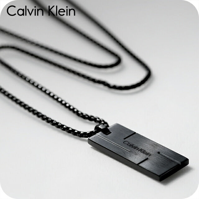 カルバンクライン ネックレス メンズ ブランド CALVIN KLEIN GRID プレート 35000059 ブラック アクセサリー CK-35000059