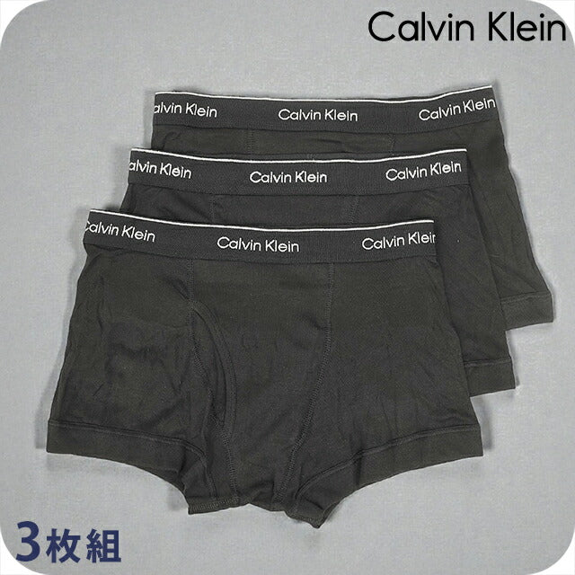 Calvin Klein 短裤 3 件套男士品牌 S M L 徽标内衣黑色 可选型号 CK-TRUNKS