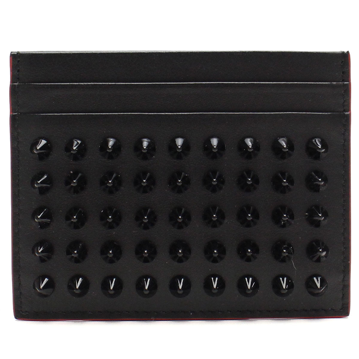 クリスチャン ルブタン カードケース レディース CALF PARIS/SPIKES カーフ イタリア 3165091 BLACK-BLACK ブラック 財布 CLO316509101