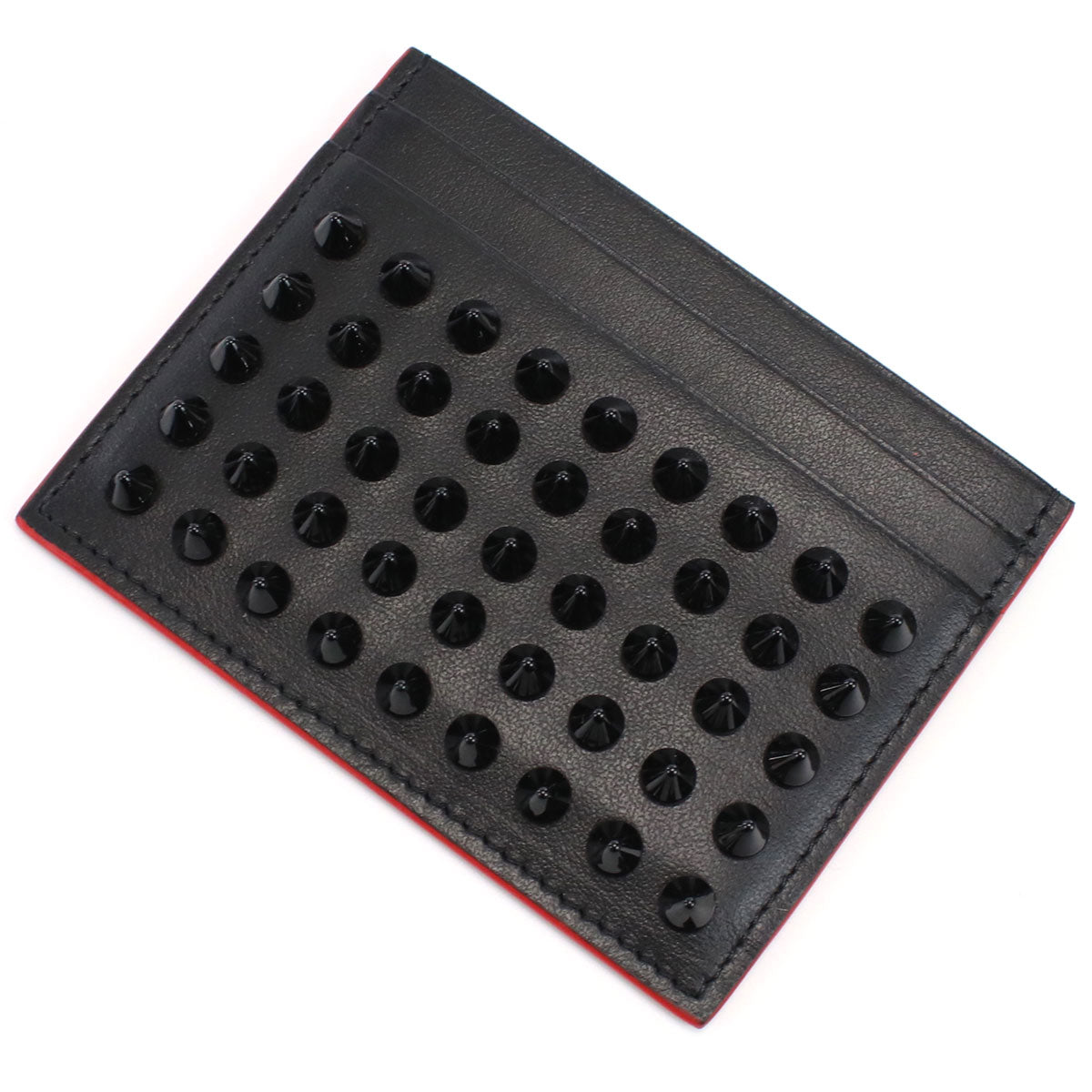 クリスチャン ルブタン カードケース レディース CALF PARIS/SPIKES カーフ イタリア 3165091 BLACK-BLACK ブラック 財布 CLO316509101