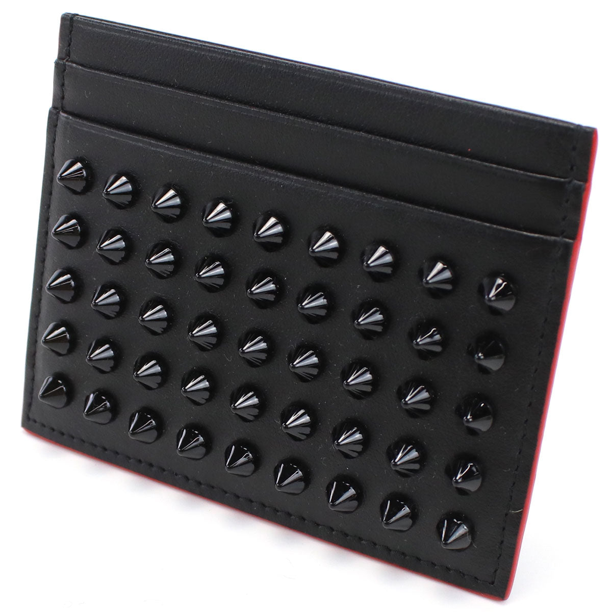 クリスチャン ルブタン カードケース レディース CALF PARIS/SPIKES カーフ イタリア 3165091 BLACK-BLACK ブラック 財布 CLO316509101