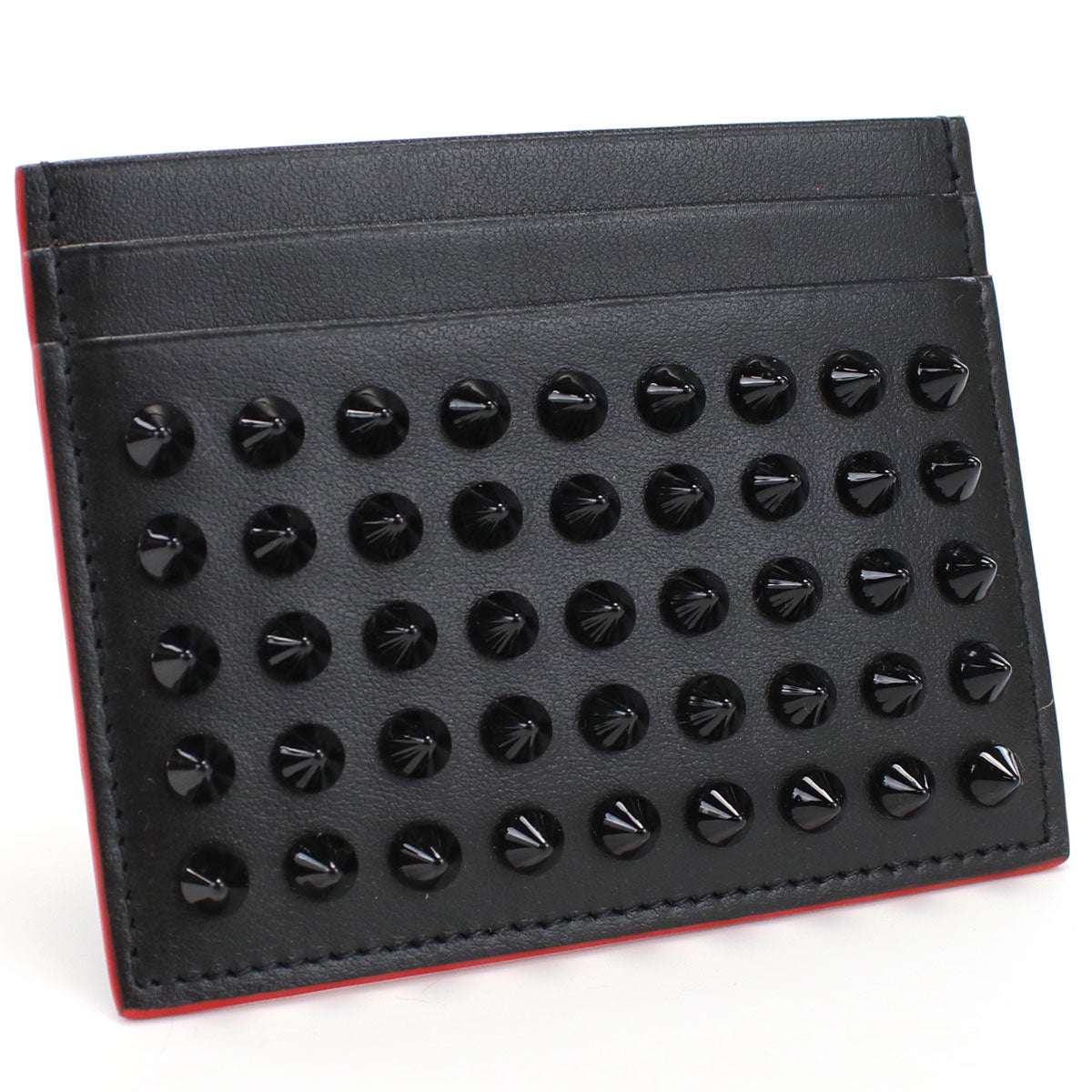 クリスチャン ルブタン カードケース レディース CALF PARIS/SPIKES カーフ イタリア 3165091 BLACK-BLACK ブラック 財布 CLO316509101