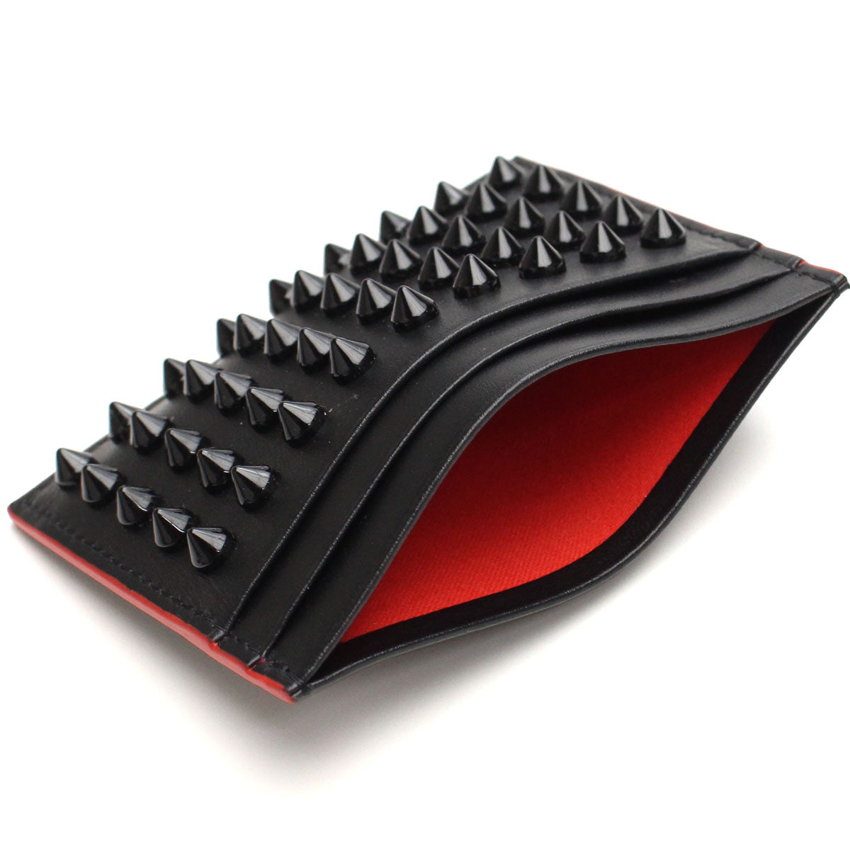 クリスチャン ルブタン カードケース レディース CALF PARIS/SPIKES カーフ イタリア 3165091 BLACK-BLACK ブラック 財布 CLO316509101