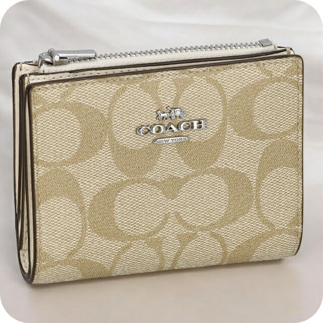 コーチ 二つ折り財布 レディース ブランド COACH CM852 ライトカーキ CM852-SIGHA-1