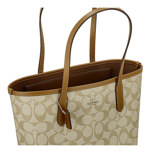 コーチ トートバッグ レディース ブランド COACH CN733 IMNLJ ライトベージュ/ライトブラウン 軽量 手提げ 高級 おしゃれ プレゼント 女性 実用的 かわいい