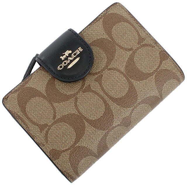 コーチ 二つ折り財布 レディース ブランド COACH ベトナム C0082 ブラウン系 ブラック 財布 COAC0082041