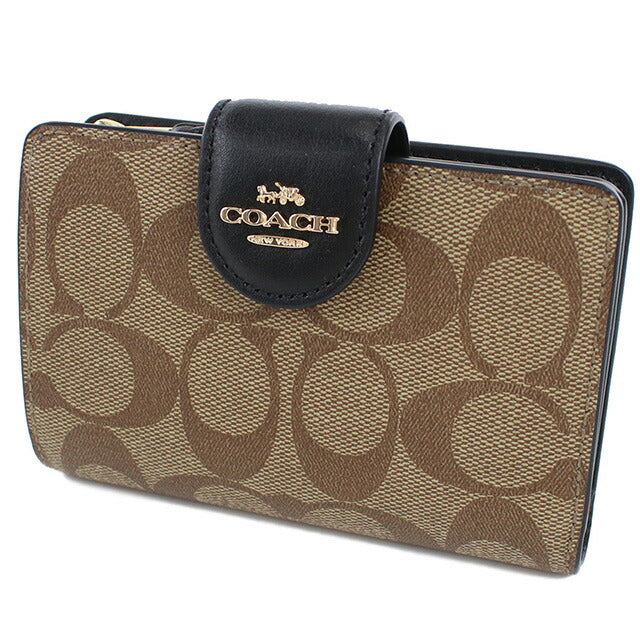 コーチ 二つ折り財布 レディース ブランド COACH ベトナム C0082 ブラウン系 ブラック 財布 COAC0082041