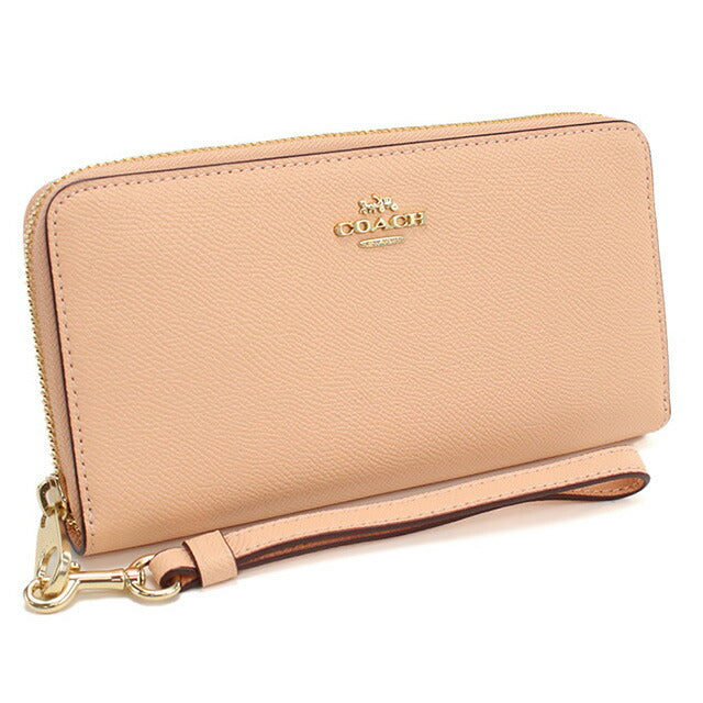コーチ 長財布ラウンドファスナー レディース ブランド COACH レザー C3441 ピンク系 財布 COAC3441041