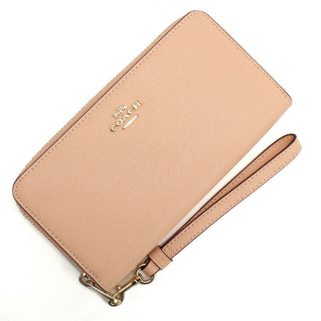 コーチ 長財布ラウンドファスナー レディース ブランド COACH レザー C3441 ピンク系 財布 COAC3441041
