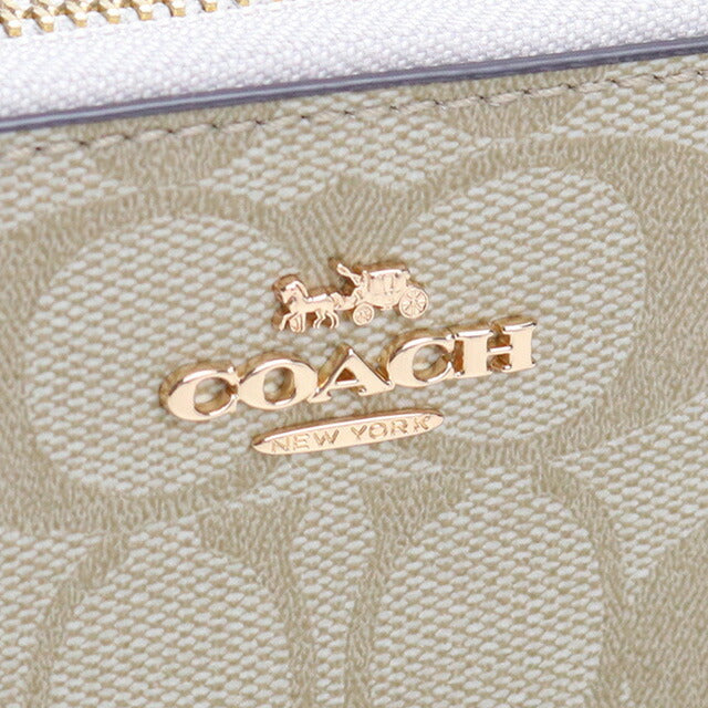 コーチ 長財布ラウンドファスナー レディース ブランド COACH ベトナム C4452 ベージュ系 財布 COAC4452031