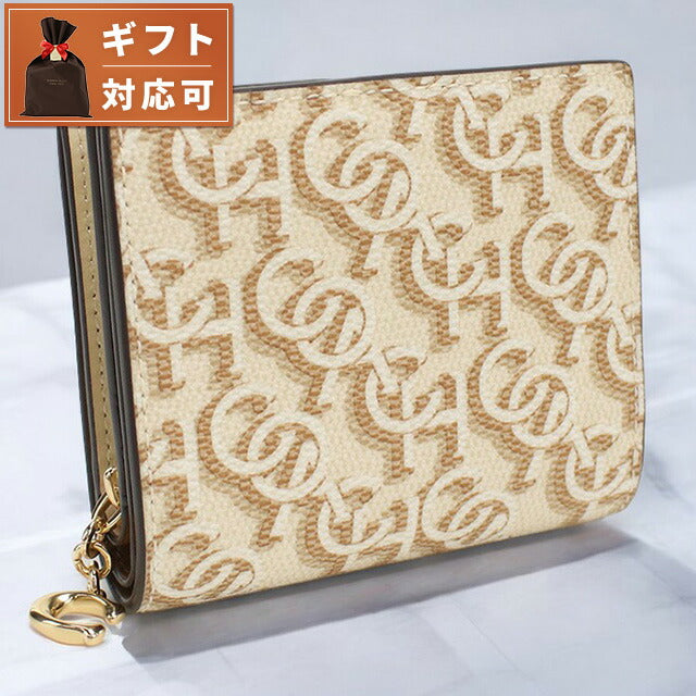 コーチ 二折財布小銭入付き レディース ブランド COACH ベトナム CF522 ベージュ系 財布 COACF522011