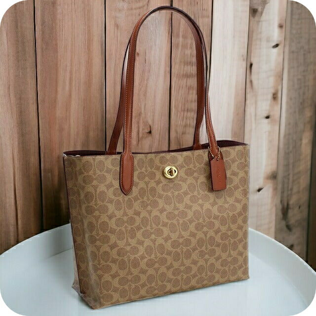 COACH トートバッグ タンブラウンベージュ レディース C0693 COACH トートバッグ タンブラウンベージュ レディース C0693