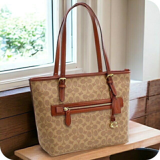 コーチ トートバッグ レディース PVC カンボジア CC402 ブラウン系 バッグ COBCC402011