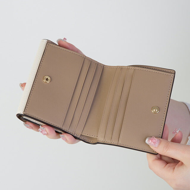 コーチ 二つ折り財布 レディース ブランド COACH シグネチャー レザー C7805 IMDJ8 1 ベージュ/ホワイト C7805-IMDJ8-1