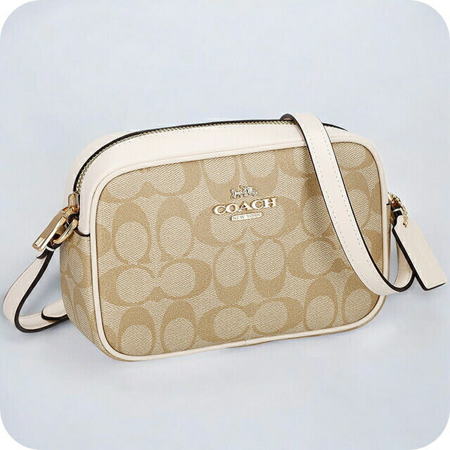 コーチ ショルダーバッグ レディース ブランド COACH シグネチャー CQ874 IMDQC 1 ライトカーキ/チョーク CQ874-IMDQC-1