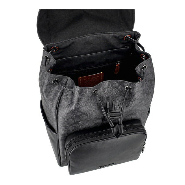 コーチ バックパック メンズ レディース ブランド COACH レザー CT707 ブラック CT707-QBMI5-1