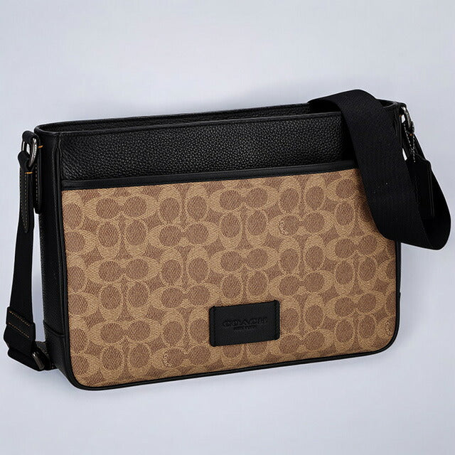 コーチ ショルダーバッグ メンズ ブランド COACH シグネチャー CV761 QBNRX 1 ブラウン/ブラック CV761-QBNRX-1