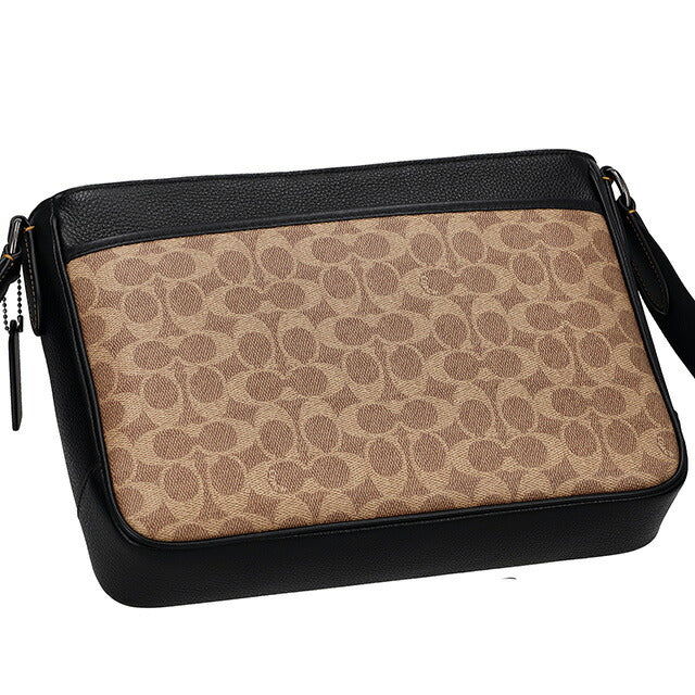 コーチ ショルダーバッグ メンズ ブランド COACH シグネチャー CV761 QBNRX 1 ブラウン/ブラック CV761-QBNRX-1