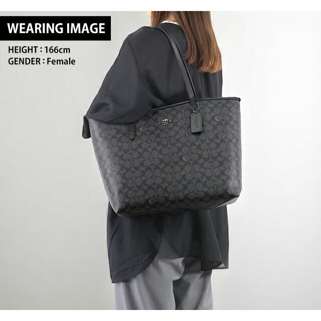 コーチ トートバッグ レディース ブランド COACH シグネチャー CV976 QBMI5 1 チャコール/ブラック CV976-QBMI5-1