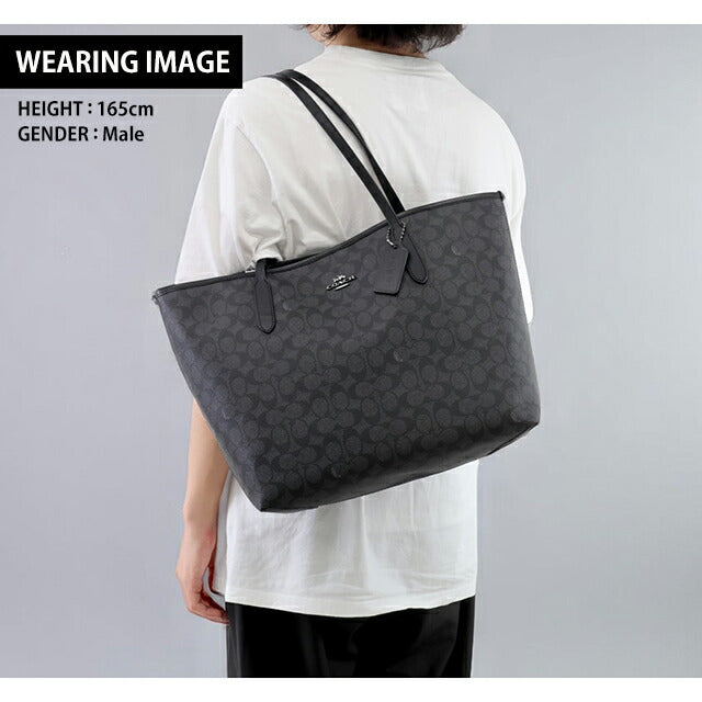 コーチ トートバッグ レディース ブランド COACH シグネチャー CV976 QBMI5 1 チャコール/ブラック CV976-QBMI5-1