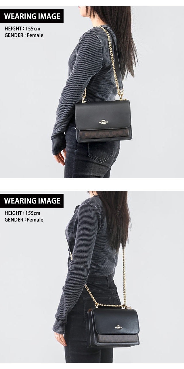 蔻驰单肩包女士品牌 COACH 柬埔寨 CV978 IMXAQ 深棕色/黑色斜挎包奢华时尚礼物女士实用可爱