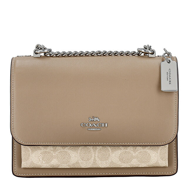 蔻驰单肩包女士品牌 COACH 柬埔寨 CV978 SVPWH 米色斜挎包奢华时尚礼物女士实用可爱