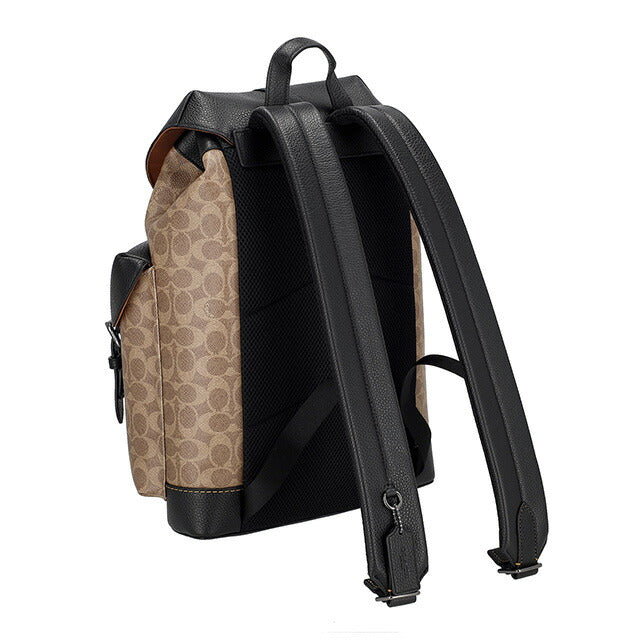 コーチ バックパック メンズ ブランド COACH CW211 ライトブラウン/ブラック CW211-QBNRX-1