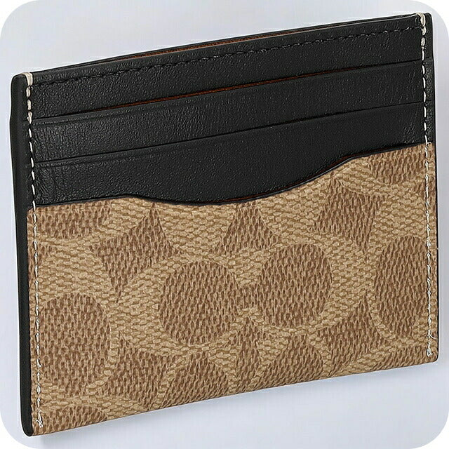 コーチ カードケース メンズ ブランド COACH シグネチャー CW366 NRX 1 ブラウン/ブラック CW366-NRX-1