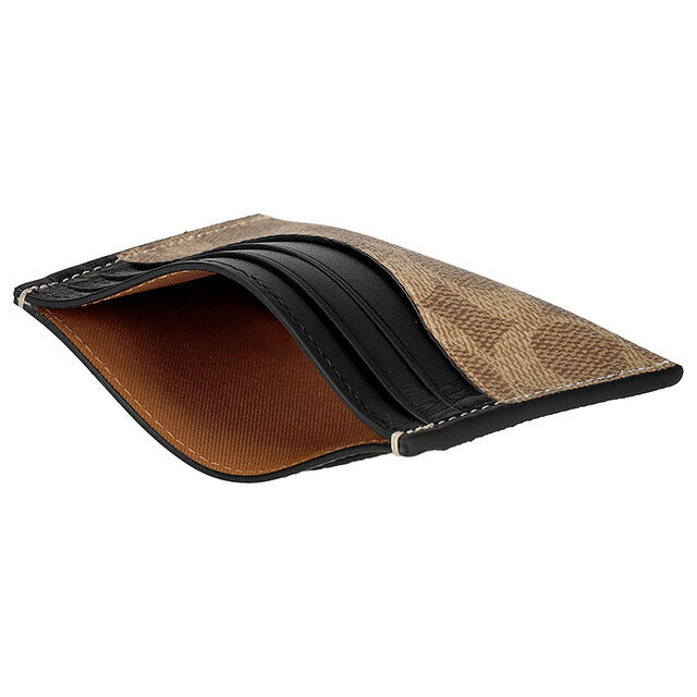 コーチ カードケース メンズ ブランド COACH シグネチャー CW366 NRX 1 ブラウン/ブラック CW366-NRX-1