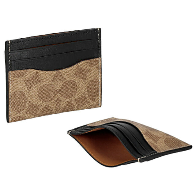 コーチ カードケース メンズ ブランド COACH シグネチャー CW366 NRX 1 ブラウン/ブラック CW366-NRX-1