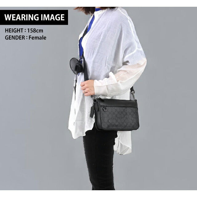 コーチ ショルダーバッグ メンズ ブランド COACH シグネチャー CW373 QBMI5 チャコールグレー/ブラック CW373-QBMI5-1