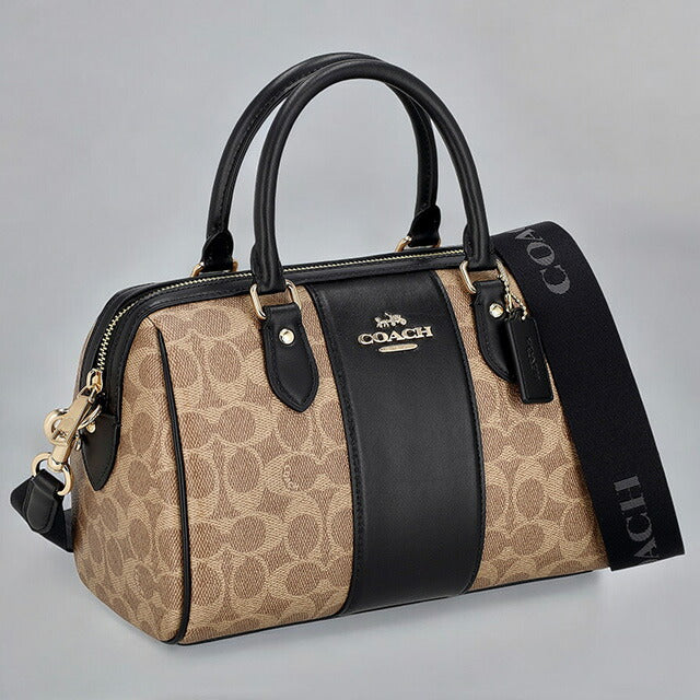 コーチ ハンドバッグ レディース ブランド COACH CW376 ベージュ/ブラック CW376-IMQRX-1