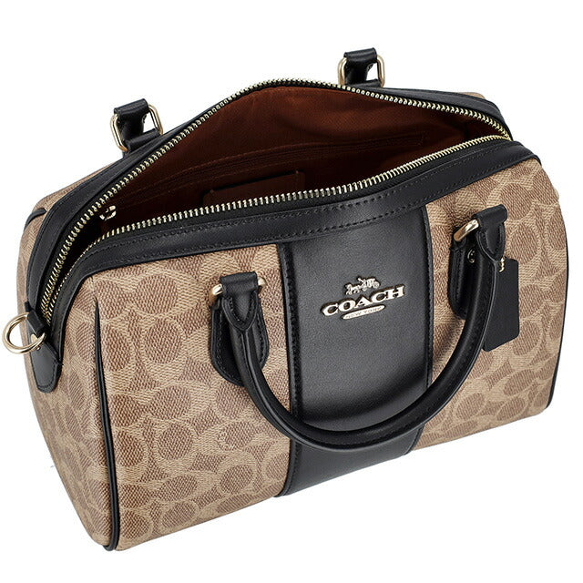 コーチ ハンドバッグ レディース ブランド COACH CW376 ベージュ/ブラック CW376-IMQRX-1