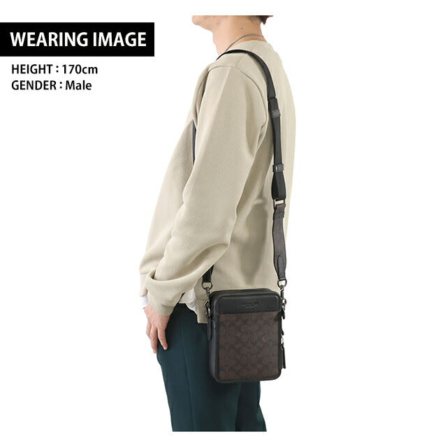 コーチ ショルダーバッグ メンズ ブランド COACH シグネチャー CW388 QBXAM ブラウン/ブラック CW388-QBXAM-1