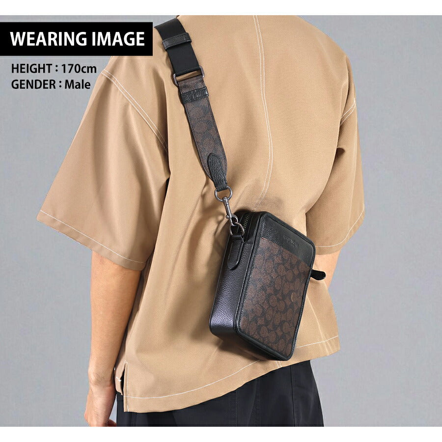 コーチ ショルダーバッグ メンズ ブランド COACH シグネチャー CW388 QBXAM ブラウン/ブラック CW388-QBXAM-1