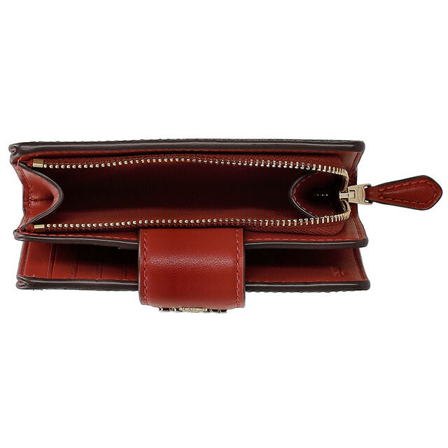 コーチ 二つ折り財布 レディース ブランド COACH シグネチャー CW786 IMXD0 1 ダークブラウン/ボルドー CW786-IMXD0-1