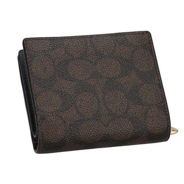 コーチ 二つ折り財布 レディース ブランド COACH CW789 ダークブラウン CW789-IMXAQ-1