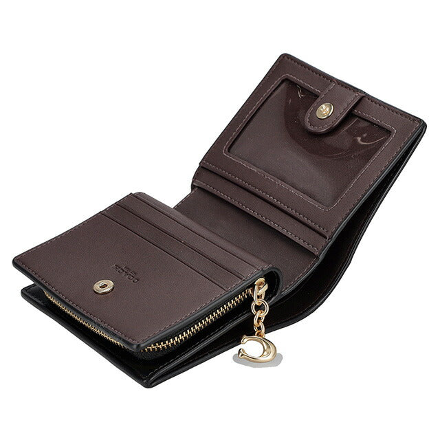 コーチ 二つ折り財布 レディース ブランド COACH CW789 ダークブラウン CW789-IMXAQ-1