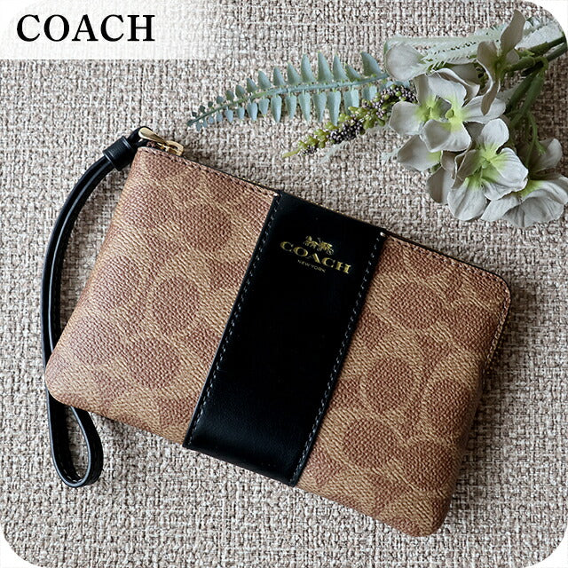 Coach 手拿包 女士品牌 COACH 印度尼西亚 CW854 IMQRX 棕色/黑色