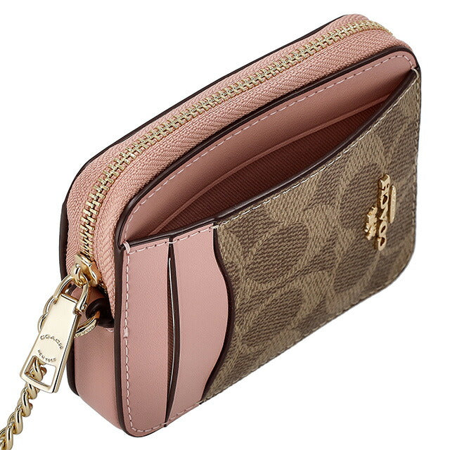 コーチ コインケース メンズ レディース ブランド COACH CW883 ブラウン/ピンク CW883-IMXB0-1