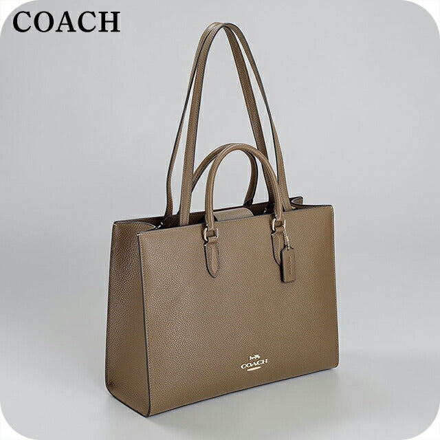 夏崩レ、片想イ。  COACHジッパー付ブラウンレザートートバッグ コーチ トートバッグ レディース ブランド COACH Cambodi CY666 IMV2R