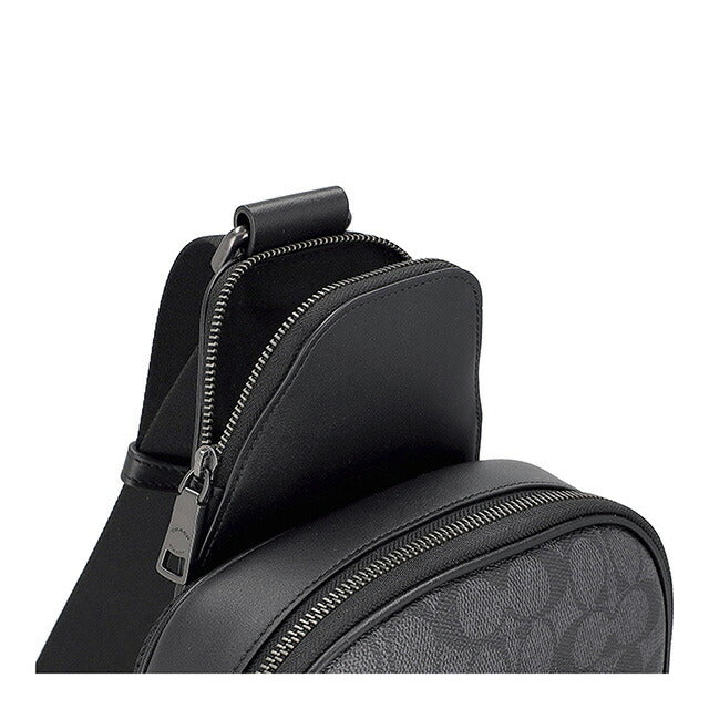 コーチ ボディバッグ メンズ ブランド COACH CZ393 QBMI5 チャコール/ブラック CZ393-QBMI5-1