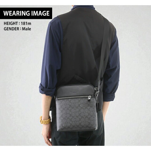 コーチ ショルダーバッグ メンズ ブランド COACH CZ398 QBMI5 ブラック 斜めがけ ブランド 高級 おしゃれ プレゼント 男性 実用的 かっこいい