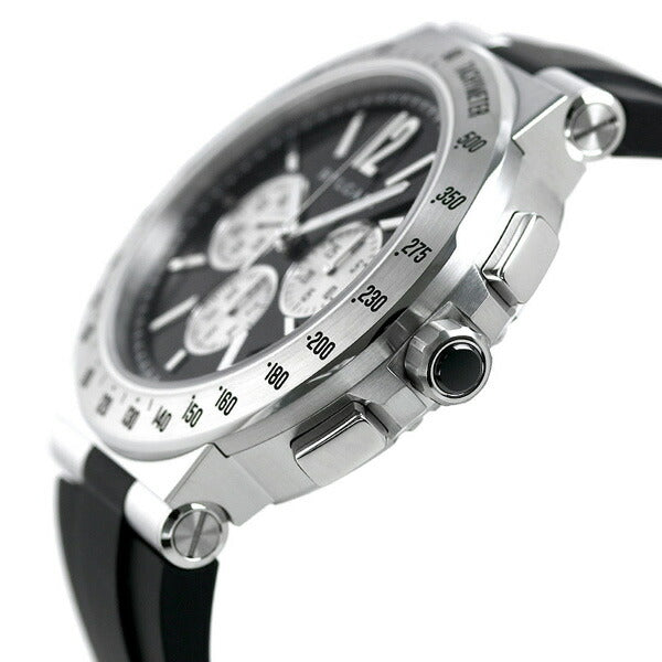 ブルガリ 時計 ディアゴノ ベロチッシモ 41mm クロノグラフ 自動巻き 機械式 メンズ 腕時計 ブランド DG41BSVDCHTA ブラック DG41BSVDCHTA