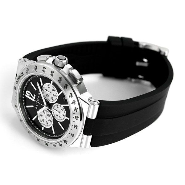 ブルガリ 時計 ディアゴノ ベロチッシモ 41mm クロノグラフ 自動巻き 機械式 メンズ 腕時計 ブランド DG41BSVDCHTA ブラック DG41BSVDCHTA